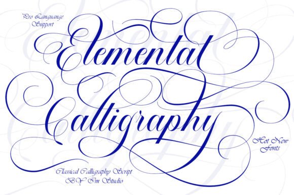 Elemental Calligraphy: A Touch of Modern Elegance for Every Project