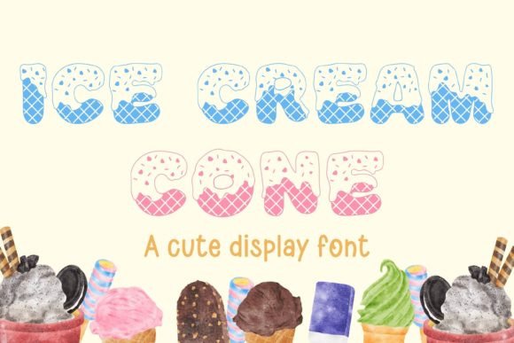 Ice Cream Cone: A Playful Typeface for Joyful Design Projects
