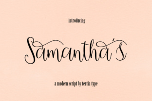Samantha's Script: A Typeface for Designs That Demand a Second Look