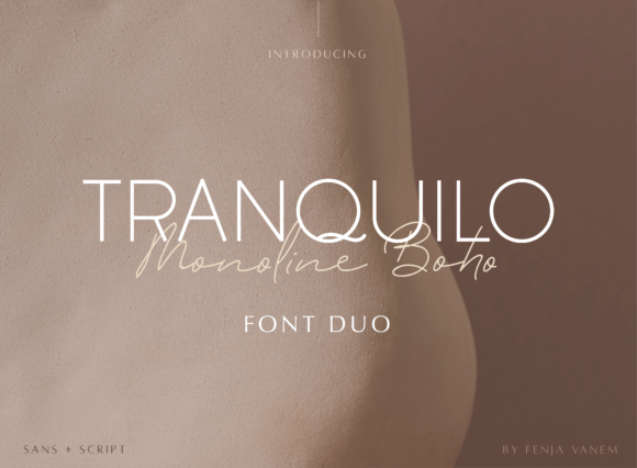 Tranquilo Monoline Boho: A Font Duo for Effortless Elegance