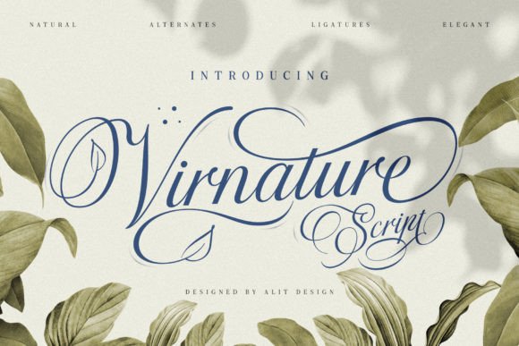 Virnature: Where Script Elegance Meets the Organic World